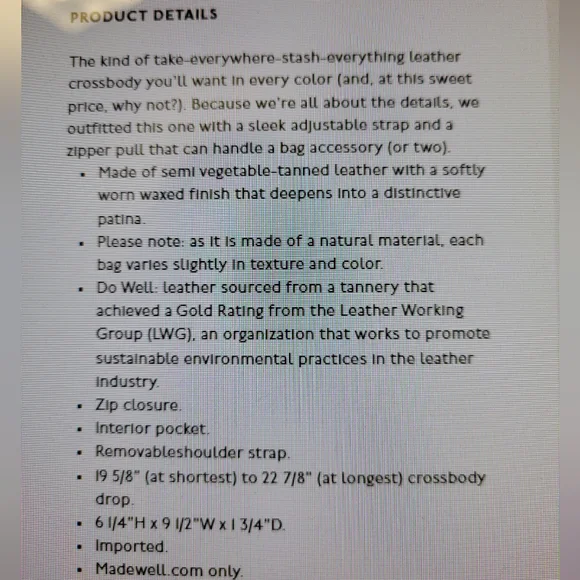 Madewell The Simple crossbody bag - Picture 12 of 12